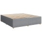 vidaXL Boxspringbett mit Matratze Hellgrau 180x200 cm Stoff vidaXL Boxspringbett mit Matratze Hellgrau 180x200 cm Stoff