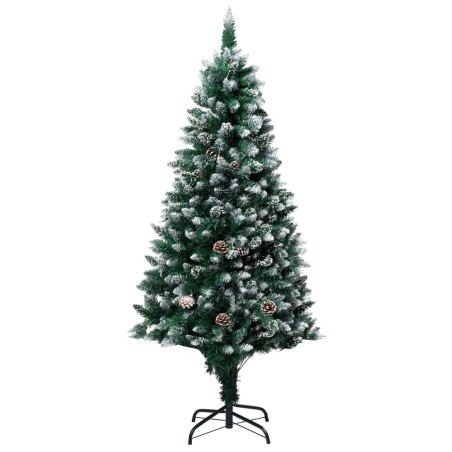 Künstlicher Weihnachtsbaum mit LEDs & Kugeln & Zapfen 210 cm