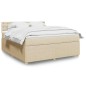vidaXL Boxspringbett mit Matratze Creme 180x200 cm Stoff vidaXL Boxspringbett mit Matratze Creme 180x200 cm Stoff