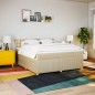 vidaXL Boxspringbett mit Matratze Creme 180x200 cm Stoff vidaXL Boxspringbett mit Matratze Creme 180x200 cm Stoff