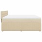 vidaXL Boxspringbett mit Matratze Creme 180x200 cm Stoff vidaXL Boxspringbett mit Matratze Creme 180x200 cm Stoff