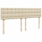vidaXL Boxspringbett mit Matratze Creme 180x200 cm Stoff vidaXL Boxspringbett mit Matratze Creme 180x200 cm Stoff