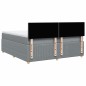 vidaXL Boxspringbett mit Matratze Hellgrau 200x200 cm Stoff vidaXL Boxspringbett mit Matratze Hellgrau 200x200 cm Stoff