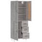 Highboard Grau Sonoma 69,5x34x180 cm Holzwerkstoff Highboard Grau Sonoma 69,5x34x180 cm Holzwerkstoff