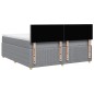 vidaXL Boxspringbett mit Matratze Hellgrau 200x200 cm Stoff vidaXL Boxspringbett mit Matratze Hellgrau 200x200 cm Stoff