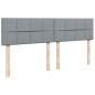 vidaXL Boxspringbett mit Matratze Hellgrau 200x200 cm Stoff vidaXL Boxspringbett mit Matratze Hellgrau 200x200 cm Stoff