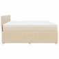 vidaXL Boxspringbett mit Matratze Creme 200x200 cm Stoff vidaXL Boxspringbett mit Matratze Creme 200x200 cm Stoff