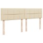 vidaXL Boxspringbett mit Matratze Creme 200x200 cm Stoff vidaXL Boxspringbett mit Matratze Creme 200x200 cm Stoff