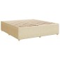 vidaXL Boxspringbett mit Matratze Creme 200x200 cm Stoff vidaXL Boxspringbett mit Matratze Creme 200x200 cm Stoff