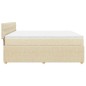 vidaXL Boxspringbett mit Matratze Creme 200x200 cm Stoff vidaXL Boxspringbett mit Matratze Creme 200x200 cm Stoff