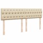 vidaXL Boxspringbett mit Matratze Creme 200x200 cm Stoff vidaXL Boxspringbett mit Matratze Creme 200x200 cm Stoff