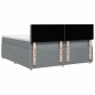 vidaXL Boxspringbett mit Matratze Hellgrau 200x200 cm Stoff vidaXL Boxspringbett mit Matratze Hellgrau 200x200 cm Stoff