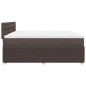 vidaXL Boxspringbett mit Matratze Dunkelbraun 200x200 cm Stoff vidaXL Boxspringbett mit Matratze Dunkelbraun 200x200 cm Stoff