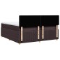 vidaXL Boxspringbett mit Matratze Dunkelbraun 200x200 cm Stoff vidaXL Boxspringbett mit Matratze Dunkelbraun 200x200 cm Stoff