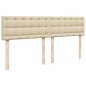 vidaXL Boxspringbett mit Matratze Creme 200x200 cm Stoff vidaXL Boxspringbett mit Matratze Creme 200x200 cm Stoff