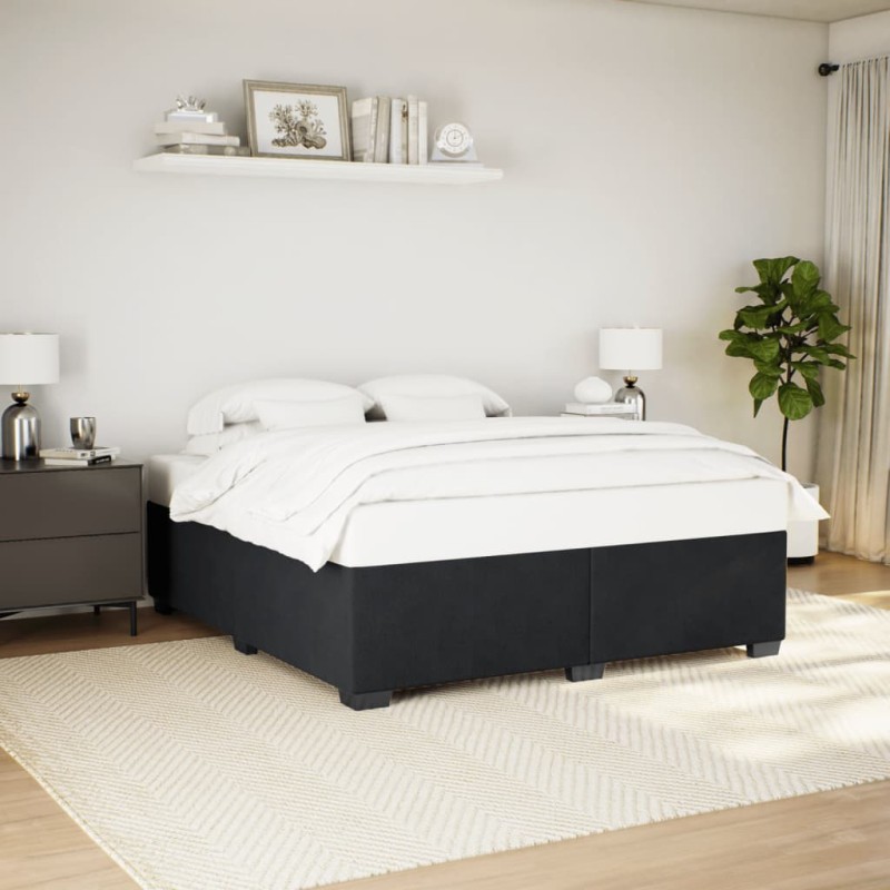 vidaXL Bettgestell ohne Matratze Schwarz 180x200 cm Samt vidaXL Bettgestell ohne Matratze Schwarz 180x200 cm Samt