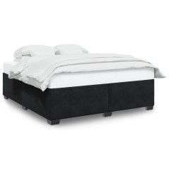 vidaXL Bettgestell ohne Matratze Schwarz 180x200 cm Samt