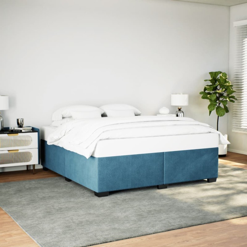 vidaXL Bettgestell Blau 180x200 cm Samt vidaXL Bettgestell Blau 180x200 cm Samt