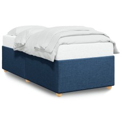 vidaXL Bettgestell ohne Matratze Blau 90x190 cm Stoff