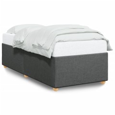 vidaXL Bettgestell ohne Matratze Dunkelgrau 100x200 cm Stoff