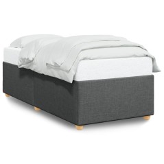 vidaXL Bettgestell ohne Matratze Dunkelgrau 90x200 cm Stoff