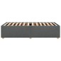 vidaXL Bettgestell ohne Matratze Dunkelgrau 90x200 cm Stoff vidaXL Bettgestell ohne Matratze Dunkelgrau 90x200 cm Stoff