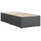 vidaXL Bettgestell ohne Matratze Dunkelgrau 90x200 cm Stoff vidaXL Bettgestell ohne Matratze Dunkelgrau 90x200 cm Stoff