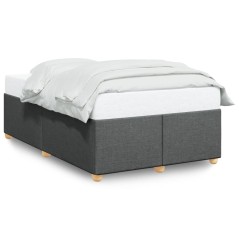 vidaXL Bettgestell ohne Matratze Dunkelgrau 120x200 cm Stoff
