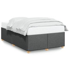 vidaXL Bettgestell ohne Matratze Dunkelgrau 120x190 cm Stoff