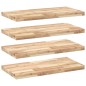 vidaXL Schweberegale 4 Stk. 80x40x4 cm Massivholz Akazie Unbehandelt vidaXL Schweberegale 4 Stk. 80x40x4 cm Massivholz Akazie Unbehandelt