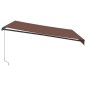 vidaXL Markise Manuell mit LEDs Braun 400x350 cm vidaXL Markise Manuell mit LEDs Braun 400x350 cm