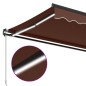 vidaXL Markise Manuell mit LEDs Braun 400x350 cm vidaXL Markise Manuell mit LEDs Braun 400x350 cm