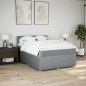 vidaXL Boxspringbett mit Matratze Hellgrau 140x200 cm Stoff vidaXL Boxspringbett mit Matratze Hellgrau 140x200 cm Stoff