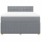 vidaXL Boxspringbett mit Matratze Hellgrau 140x200 cm Stoff vidaXL Boxspringbett mit Matratze Hellgrau 140x200 cm Stoff