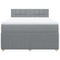 vidaXL Boxspringbett mit Matratze Hellgrau 140x200 cm Stoff vidaXL Boxspringbett mit Matratze Hellgrau 140x200 cm Stoff