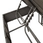 vidaXL Doppel-Sonnenliege mit Dach und Vorhängen Schwarz Poly-Rattan vidaXL Doppel-Sonnenliege mit Dach und Vorhängen Schwarz Poly-Rattan