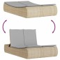 vidaXL Doppel-Sonnenliege mit Auflagen Beige Poly Rattan vidaXL Doppel-Sonnenliege mit Auflagen Beige Poly Rattan