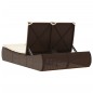 vidaXL Doppel-Sonnenliege mit Auflagen Braun Poly Rattan vidaXL Doppel-Sonnenliege mit Auflagen Braun Poly Rattan