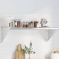 vidaXL Wandregal 100x45x31 cm Silbern Edelstahl vidaXL Wandregal 100x45x31 cm Silbern Edelstahl