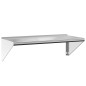 vidaXL Wandregal 100x45x31 cm Silbern Edelstahl vidaXL Wandregal 100x45x31 cm Silbern Edelstahl