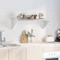 vidaXL Wandregal 100x45x31 cm Silbern Edelstahl vidaXL Wandregal 100x45x31 cm Silbern Edelstahl