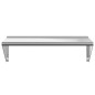 vidaXL Wandregal 100x45x31 cm Silbern Edelstahl vidaXL Wandregal 100x45x31 cm Silbern Edelstahl