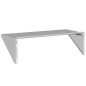 vidaXL Wandregal 100x45x31 cm Silbern Edelstahl vidaXL Wandregal 100x45x31 cm Silbern Edelstahl