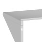 vidaXL Wandregal 100x45x31 cm Silbern Edelstahl vidaXL Wandregal 100x45x31 cm Silbern Edelstahl
