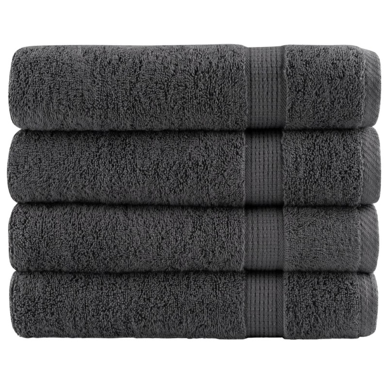 vidaXL Premium-Badetücher SOLUND 4 Stk. Anthrazit 100x150 cm 600 g/m² vidaXL Premium-Badetücher SOLUND 4 Stk. Anthrazit 100x150 cm 600 g/m²