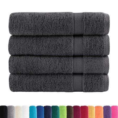 vidaXL Premium-Badetücher SOLUND 4 Stk. Anthrazit 100x150 cm 600 g/m²