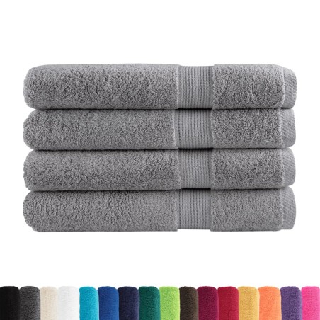 vidaXL Premium-Handtücher SOLUND 4 Stk. Grau 100x200 cm 600 g/m²