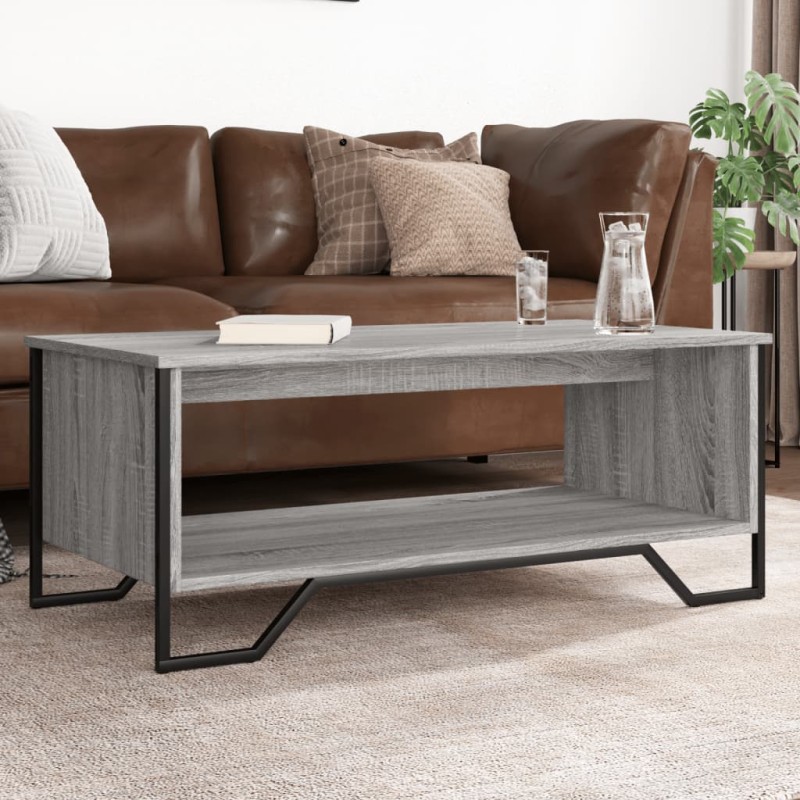 vidaXL Couchtisch Grau Sonoma 100x51x40 cm Holzwerkstoff vidaXL Couchtisch Grau Sonoma 100x51x40 cm Holzwerkstoff