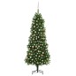 Künstlicher Weihnachtsbaum mit LEDs & Kugeln 240 cm Grün Künstlicher Weihnachtsbaum mit LEDs & Kugeln 240 cm Grün