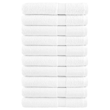 vidaXL Premium-Saunatücher SOLUND 10 Stk Weiß 80x200 cm 600 g/m²